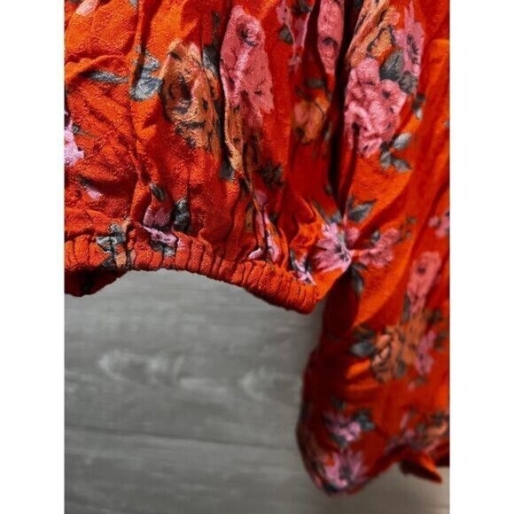 Celia Floral Front Tie Blouse FREE PEOPLE XS - Picture 4 of 7